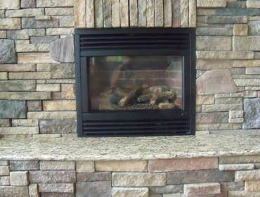 Cd'A lake house fireplace