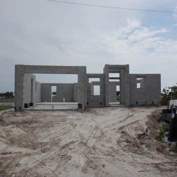 Custom home under construction
