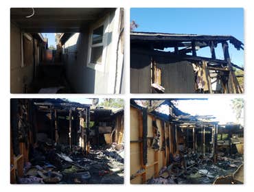 2 1bd studio apts. fire damage demo Riverside before