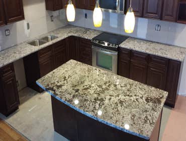 Large island with granite top