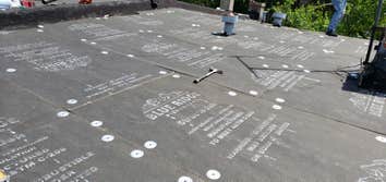 picture of flat roof flinsting sbs CERTAINTEED cap sheet with isulation