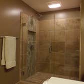 New Travertine/Glass Shower