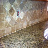 Natural stone backsplash