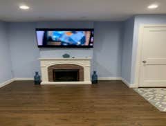 Photos by Es Carpentry Inc #1 Basement and first Floor complete gut and Remodel