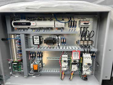 Serenity Technology Install new three phase 480 V circuit for new chiller disconnect and chiller unit. Install dedicated circuits for reactor outlets. 
