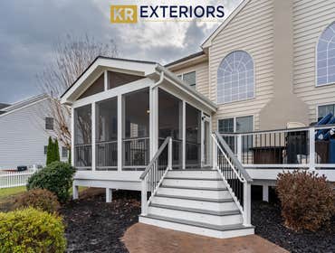 Photos by Kr Exteriors Inc #1 Built all new Composite screened in porch