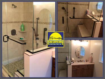 Photos by Chesapeake Construction, Inc #28 Contact us today for a Free Estimate to transform your Bathroom into an oasis!