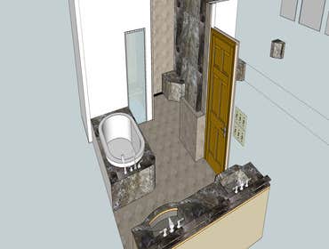 Bathroom Remodel - Rancho Mirage, CA Elegant bathroom remodel. Designed using 3D Google Sketchup software to present design ideas to client. Countert
