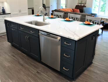 Open floor plan kitchen renovation in Rockville, MD