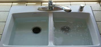 Sink replacement We have had several customer who want to replace their sink on a budget without having to rip out tile to do so. In this case, we cut 