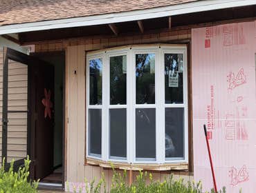 Custom Bow Window / right after window is in place
