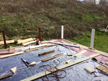 back porch during rebuilding
