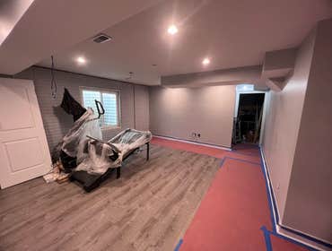 Redwood Valley, BLACKLICK Partial Basement Finish Owner had already started some of the work before deciding hire us to make minor framing revisions, a