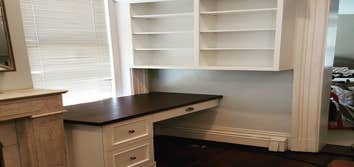 Desk & wall cabinet