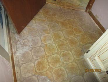 before pic bathroom flooring