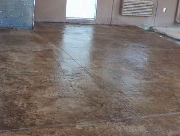 stamp concrete brown