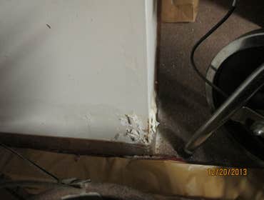 before basement corner wall