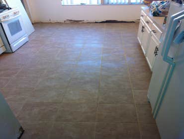 Mclaughlin Home Improvement Project KITCHEN AND HALLWAY CERAMIC TILE INSTALL