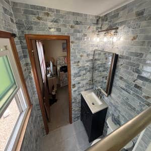 Photos by Oleys Painting #1 Client Just wanted a new bathroom look without destroying the bathroom so we created a new look for him