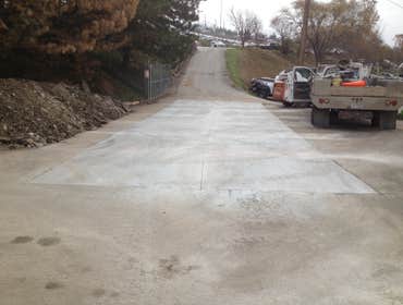 New concrete replacing asphalt