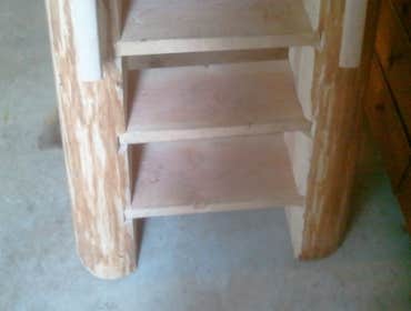 Cameron Cattanach Project this cabin had a pull down ladder that was in really bad shape
so i talked to the owner of the property and suggested that 