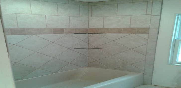 Photos from Djs 911 Clean-up Bathroom remodel ceramic tile.