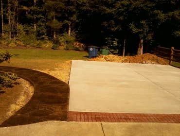 concrete slab and walkway