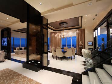 ASIA 3403 Complete design+build interiors buildout of an incredible 4-story penthouse unit in Miami's exclusive Brickell Key with unbelievable views of