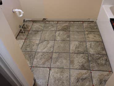 New tile hall bath