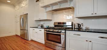 Oakhurst Home Renovation Extensive renovation of existing kitchen which included structural changes to existing floor plan. All cabinetry is custom bu