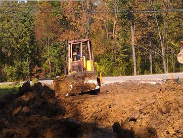 Demo,, tree removal ,,earth work Daleville park and ride ... a Tobyhanna Army Depot project