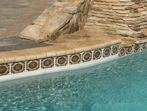 Poolside tiling