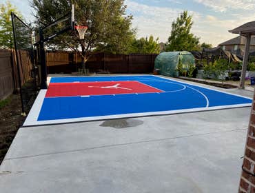 Basketball court half