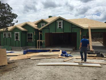Custom home in rough-in stage