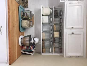 Custom open kitchen shelving