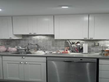 Project photos from A Plus Renovation We remodel; Bathrooms, Kitchens, Basements, Stop leaks, Install tile to floors and walls, Install custom granite 