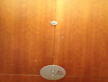 Elevator lobby panel before