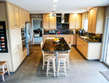 2010: Patio Oasis Remodel This kitchen remodel and addition was done to increase the size of both the kitchen and dining room while also making the kit