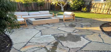 Flagstone patio.
