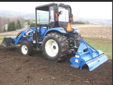 Rotor Tilling a Field