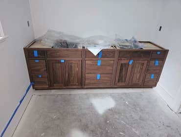Photos by Christopher Burden #1 Cabinet install in new house