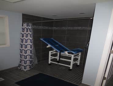 Roll-In Shower & Shower Chair
