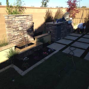 BBQ built in & Water feature