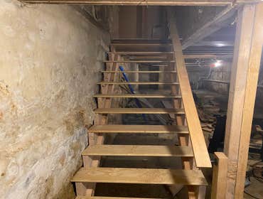 New basement stairs