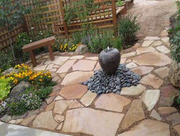 Water features and flagstone