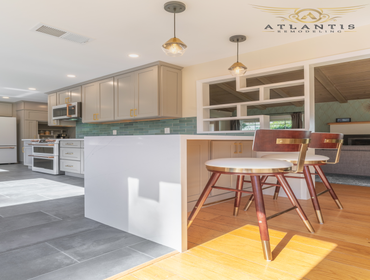 Kitchen Remodel This kitchen was a tiny kitchen with not much cabinet storage. The idea was to get more cabinetry and an open concept
so we knocked do