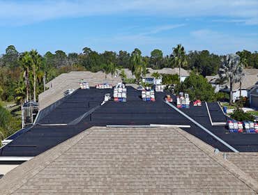 Photos by Green Leaf Roofing Working on shingle roof replacements in the HOA community