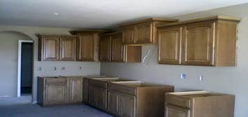 Various Cabinet Intallations and T&G Ceilings Cabinet Installs, T&G Ceilings(sanded, stained, and clear-coat performed by us