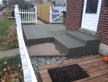 Photos by Lln Sealcoating and Custom Concrete #6 Removed old concrete. Install new patio and step