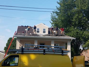 20 sq shingle rip done 7-17-2017 We ripped entire roof and installed 200 ft drip edge and a new shingle roof using twilight grey dimensional shingles